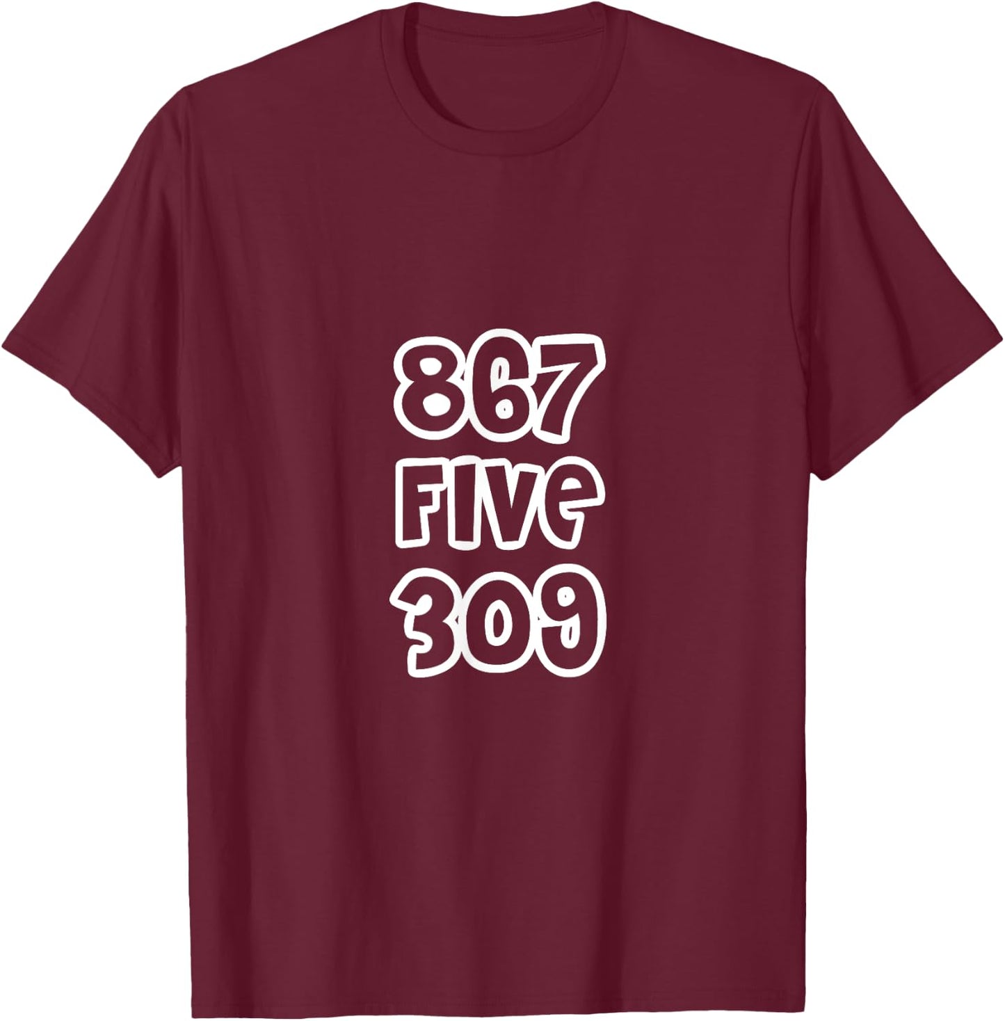8675309 Nostalgic and Funny 80s T-Shirt - T-Shirt | Maroon