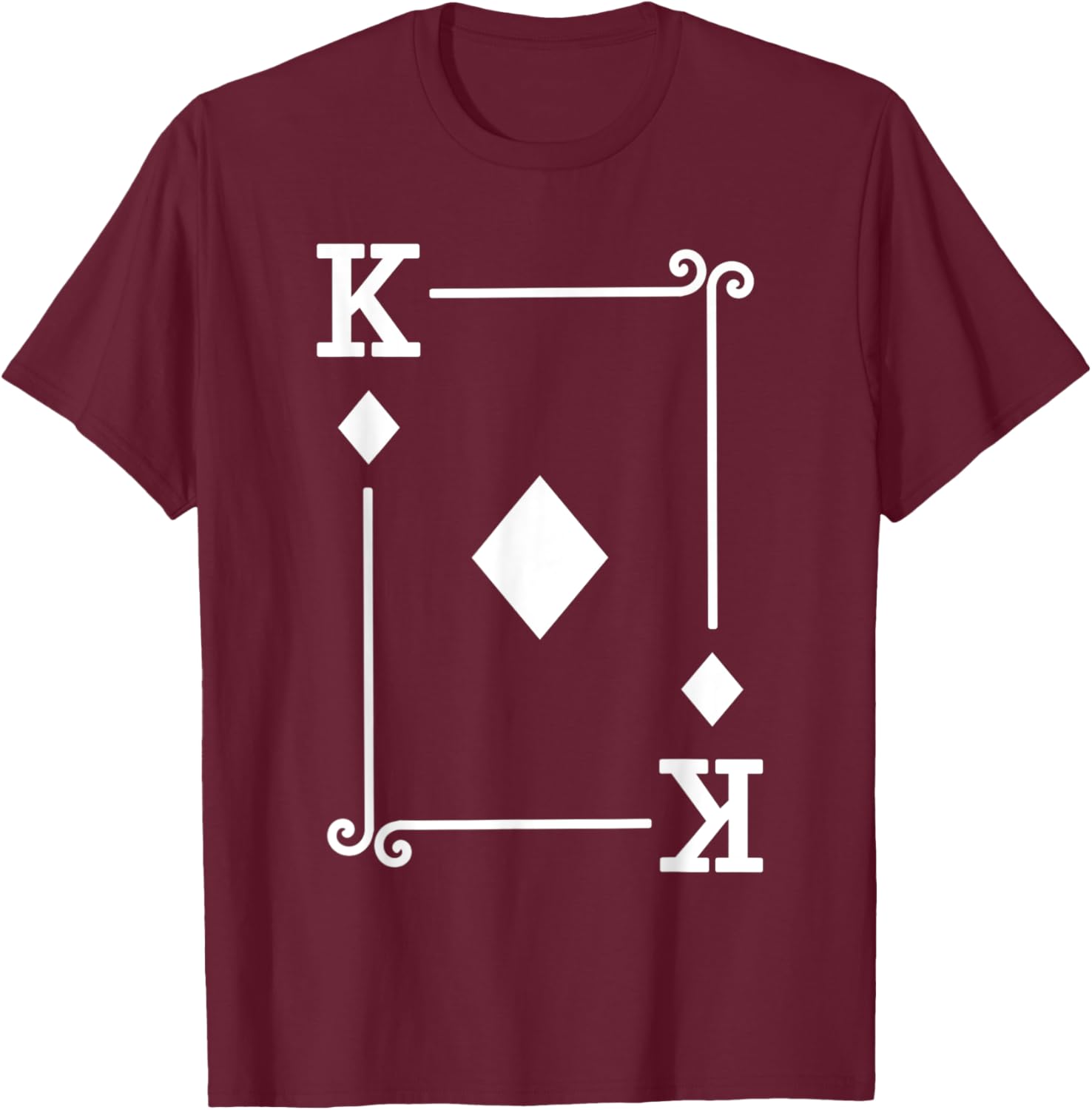 King Diamonds Card Costume - Playing Cards - King Diamonds T-Shirt - T-Shirt | Maroon