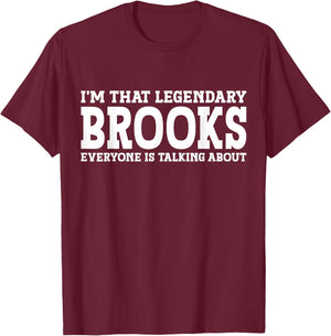 Brooks Surname Funny Team Family Last Name Brooks T-Shirt - T-Shirt | Maroon