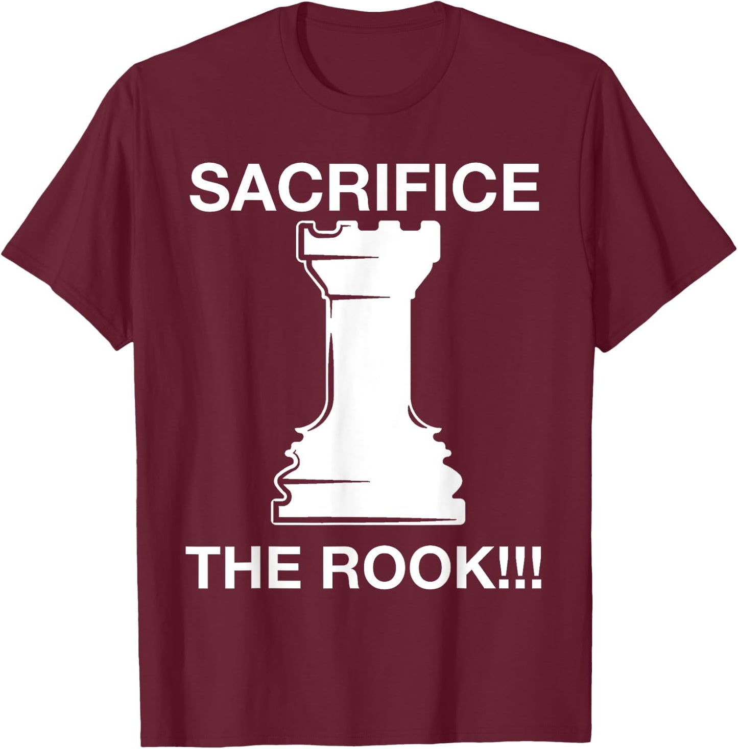 Funny Chess Player Chess Sacrifice the Rook Meme Online Game T-Shirt - T-Shirt | Maroon