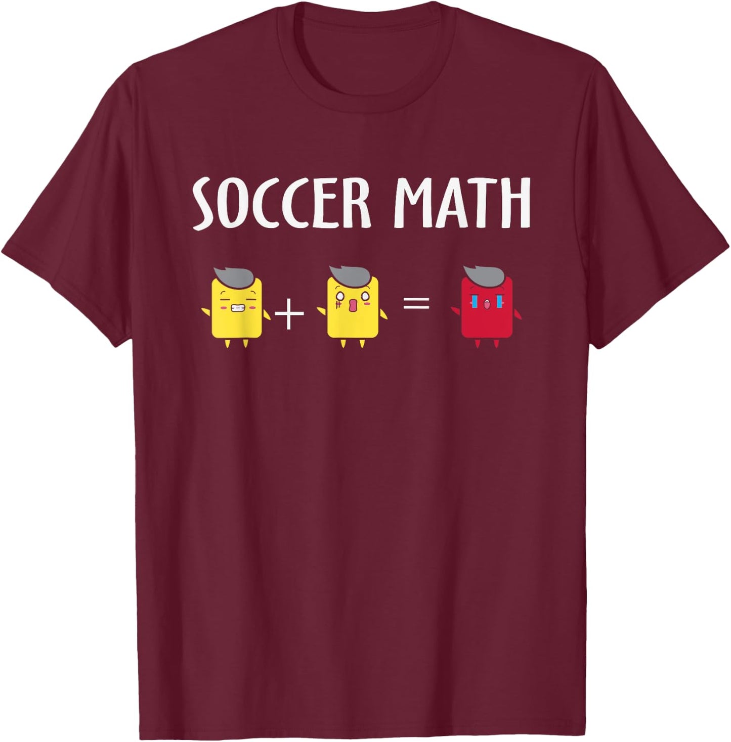 Soccer Math Funny Card Penalty, Funny Soccer T-Shirt - T-Shirt | Maroon