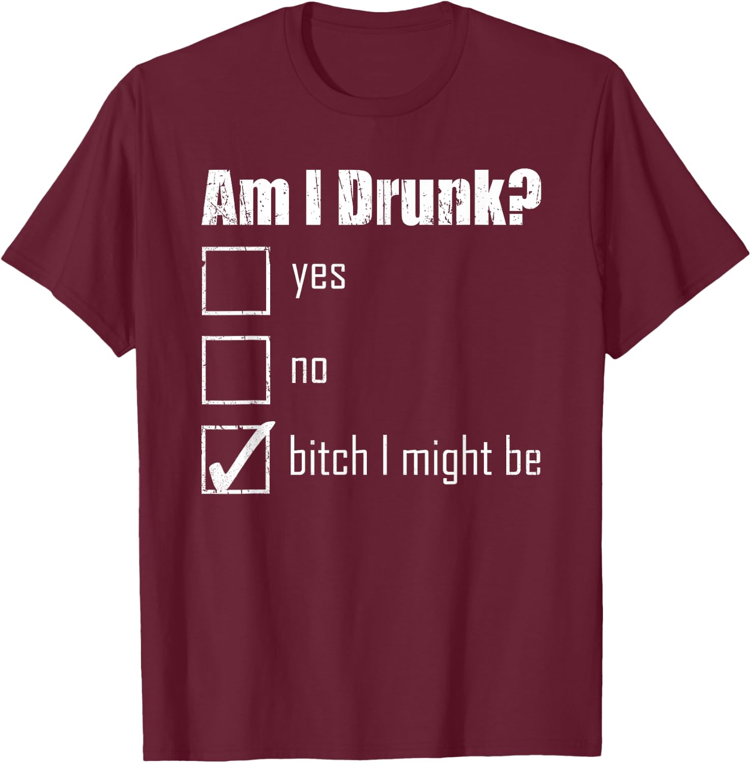 Drinking Drunk Bachelorette Am I Drunk Beer Bride Costume T-Shirt - T-Shirt | Maroon