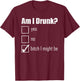 Drinking Drunk Bachelorette Am I Drunk Beer Bride Costume T-Shirt - T-Shirt | Maroon