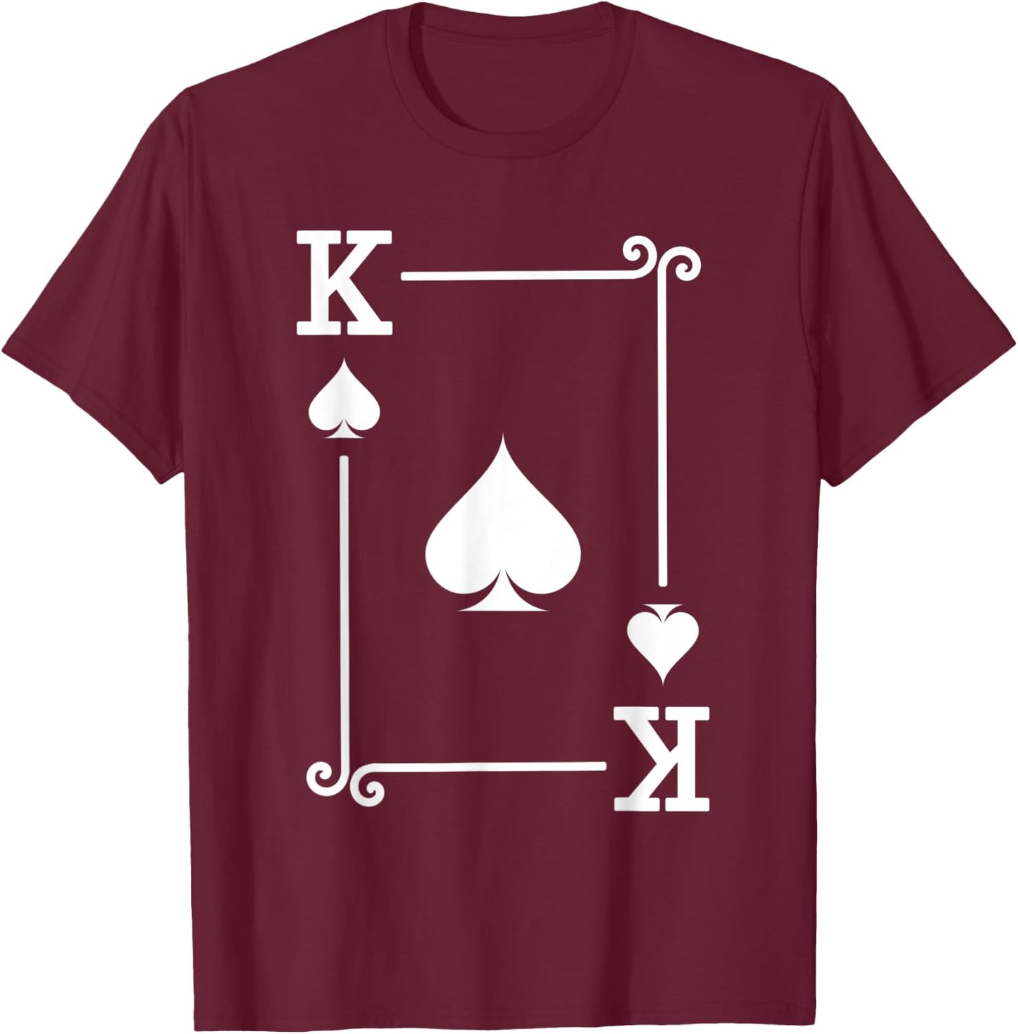 King Spades Card Costume - Playing Cards - King Spades T-Shirt - T-Shirt | Maroon