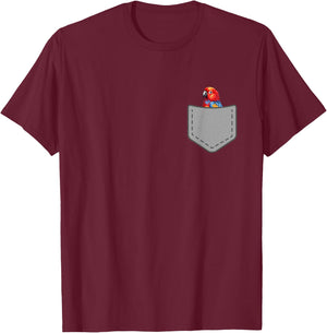 Funny Rosella Bird In Your Pocket T-Shirt - T-Shirt | Maroon