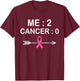 Me 2 Cancer 0 Pink Ribbon Breast Cancer Awareness T-Shirt - T-Shirt | Maroon