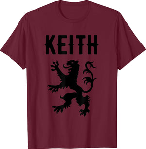 Keith Clan Scottish Family Name Scotland Heraldry T-Shirt - T-Shirt | Maroon