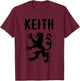 Keith Clan Scottish Family Name Scotland Heraldry T-Shirt - T-Shirt | Maroon