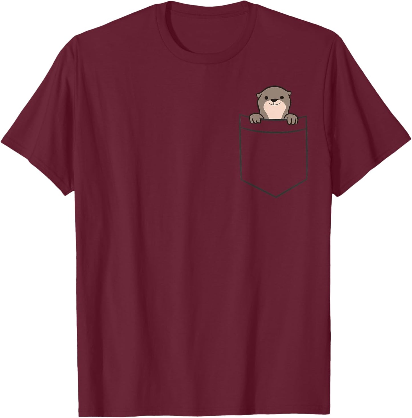 Otter In The Pocket Cute Otter T-Shirt - T-Shirt | Maroon