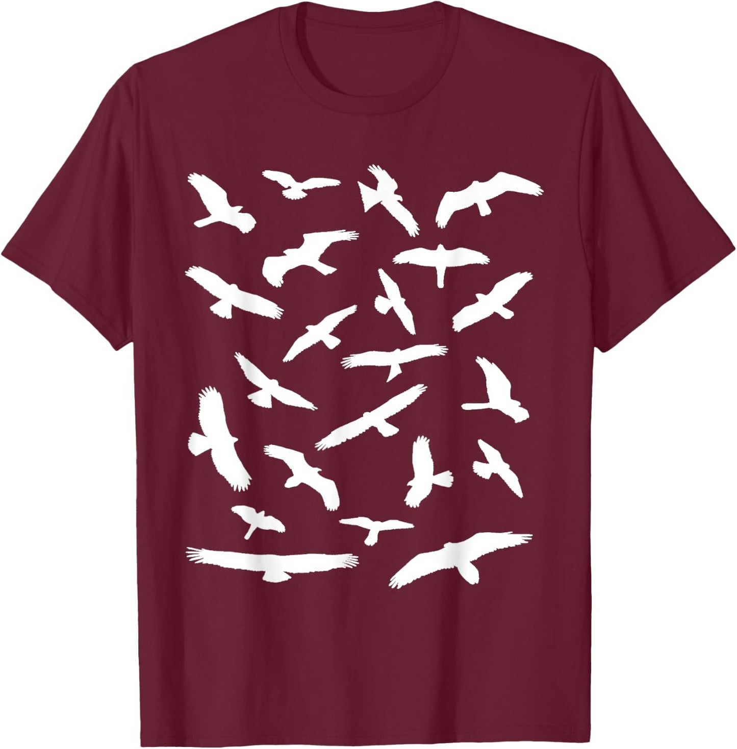 Types Of Wild Birds Prey in The UK |Gift &Women&Kids T-Shirt - T-Shirt | Maroon