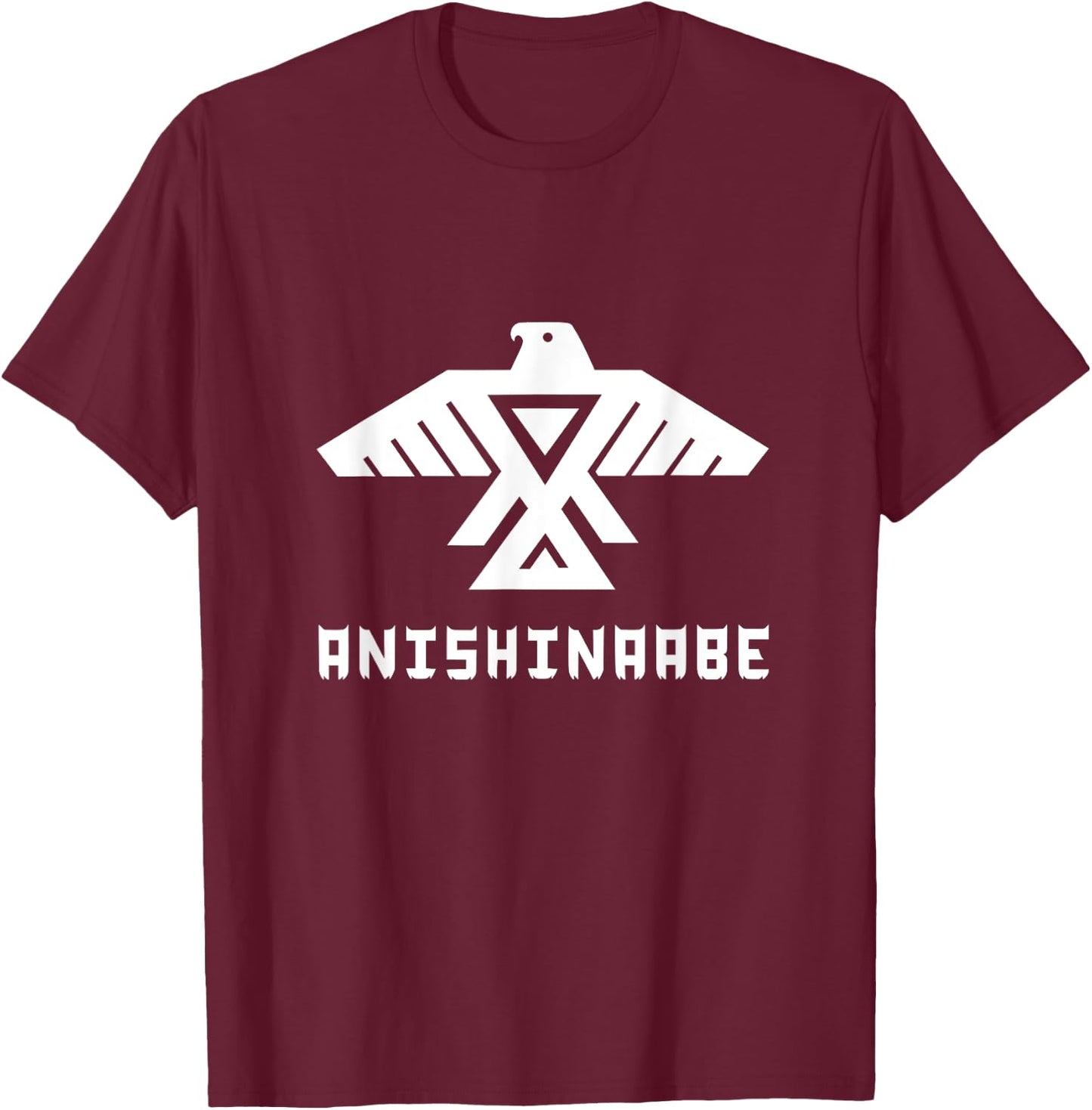 Anishinaabe First Nations Thunderbird, Ojibwe Indigenous T-Shirt - T-Shirt | Maroon