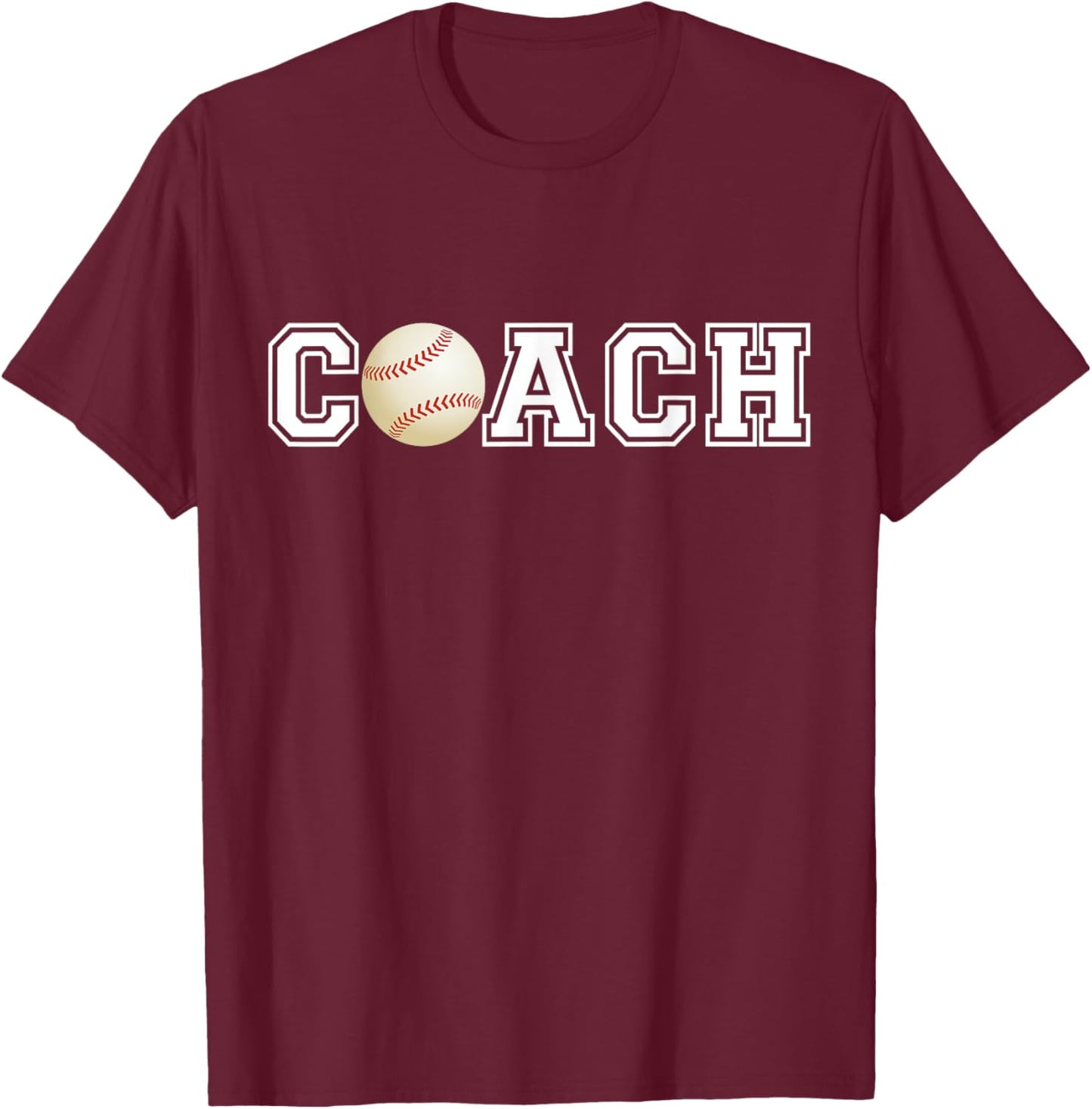 Baseball Coach Sports Gift Baseball Trainer T-Shirt - T-Shirt | Maroon