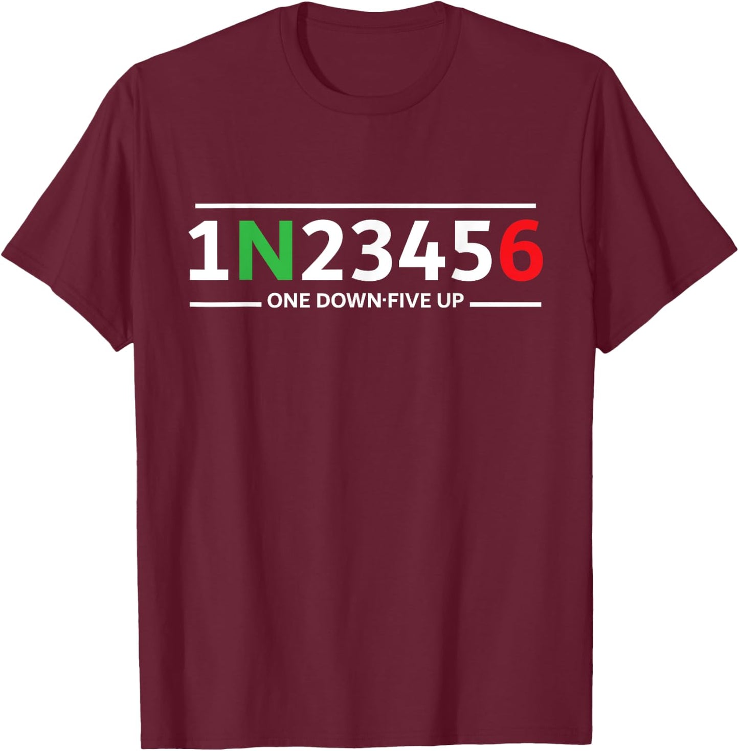 Motorcycle Shift Funny Biker Motorcyclist One Down Five Up T-Shirt - T-Shirt | Maroon
