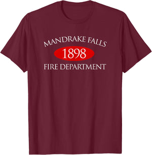 Mandrake Falls Fire Department T-Shirt - T-Shirt | Maroon