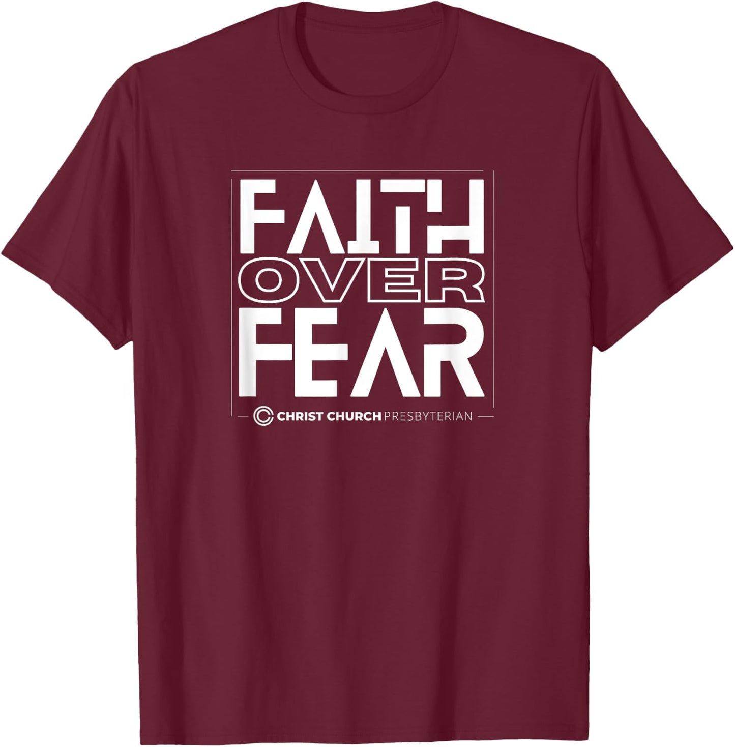 Christ Church Presbyterian Knoxville TN | Faith Front T-Shirt - T-Shirt | Maroon