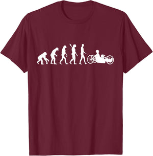 Recumbent Trike Evolution Recumbent Bicycle Recumbent Bike T-Shirt - T-Shirt | Maroon