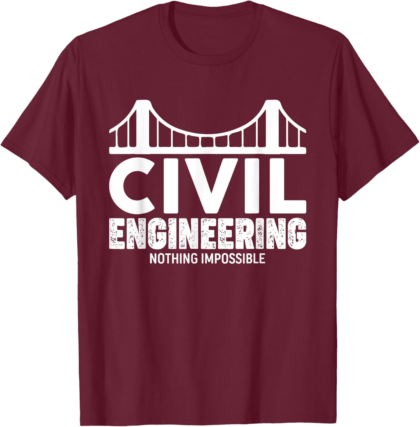 Civil Engineer Truss Structural Engineering idea T-Shirt - T-Shirt | Maroon