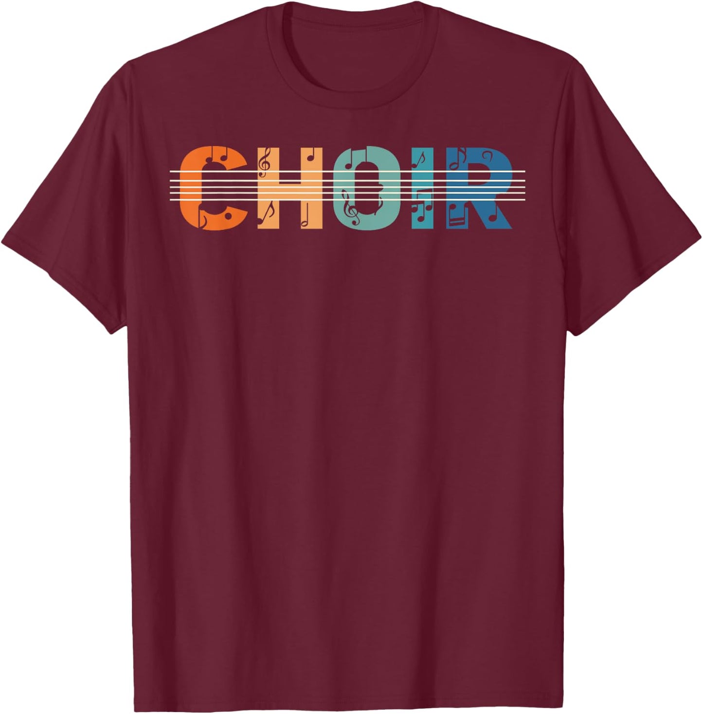 Choir Retro Singer Music Group Teacher Choir Directors T-Shirt - T-Shirt | Maroon