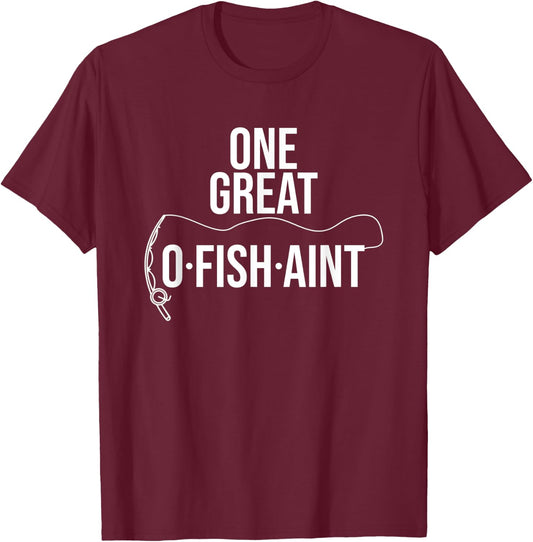 One Great O-Fish-iant Fishing Lover Wedding Officiant T-Shirt - T-Shirt | Maroon