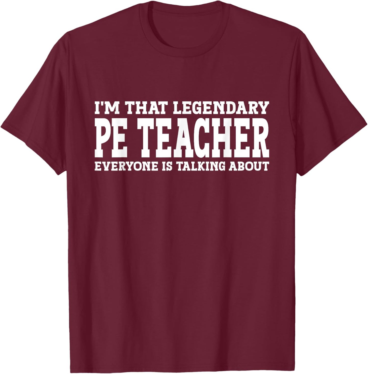 PE Teacher Job Title Employee Funny Worker PE Teacher Women T-Shirt - T-Shirt | Maroon