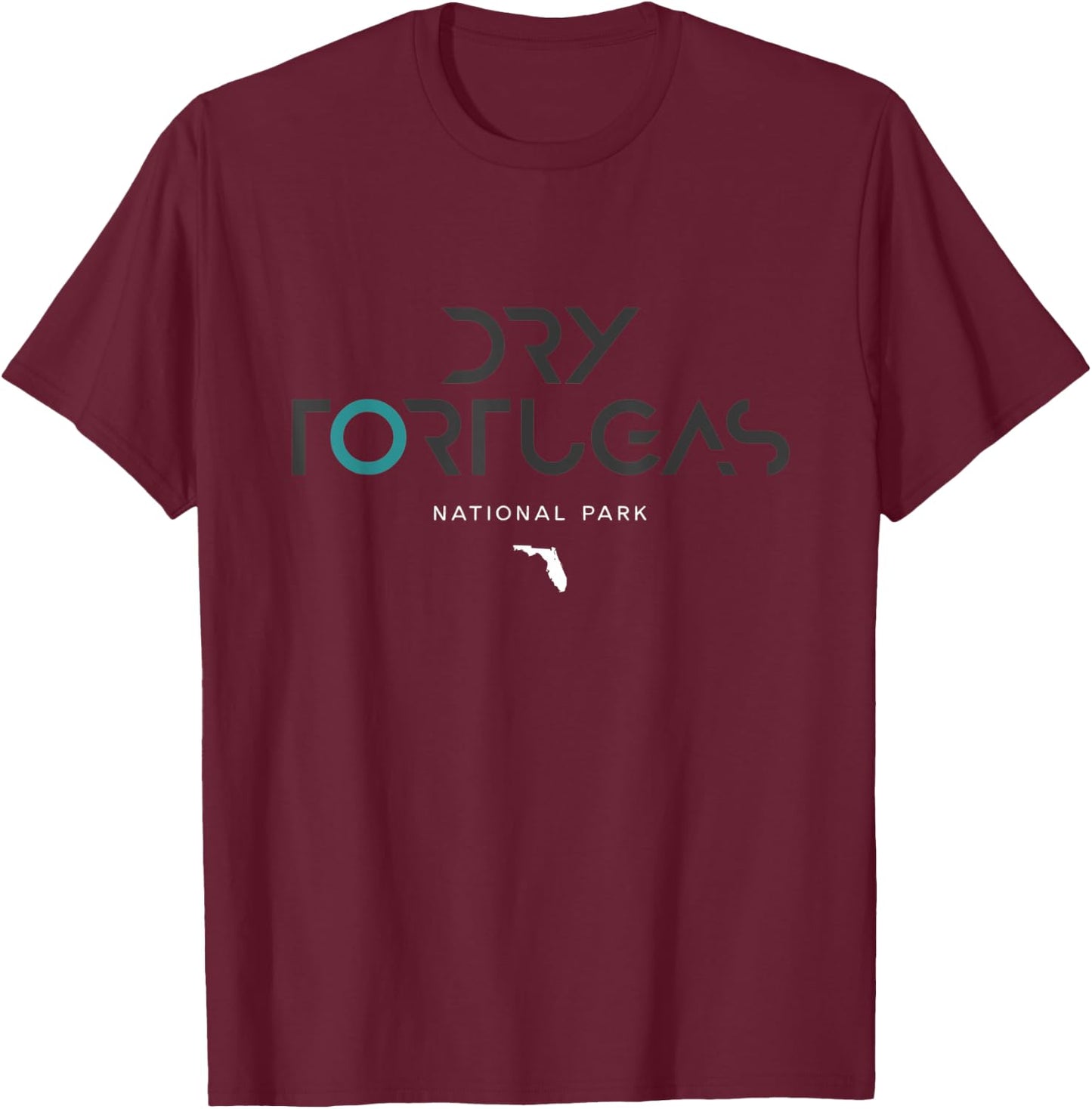 Dry Tortugas National Park Florida Tonal Retro Vintage T-Shirt - T-Shirt | Maroon
