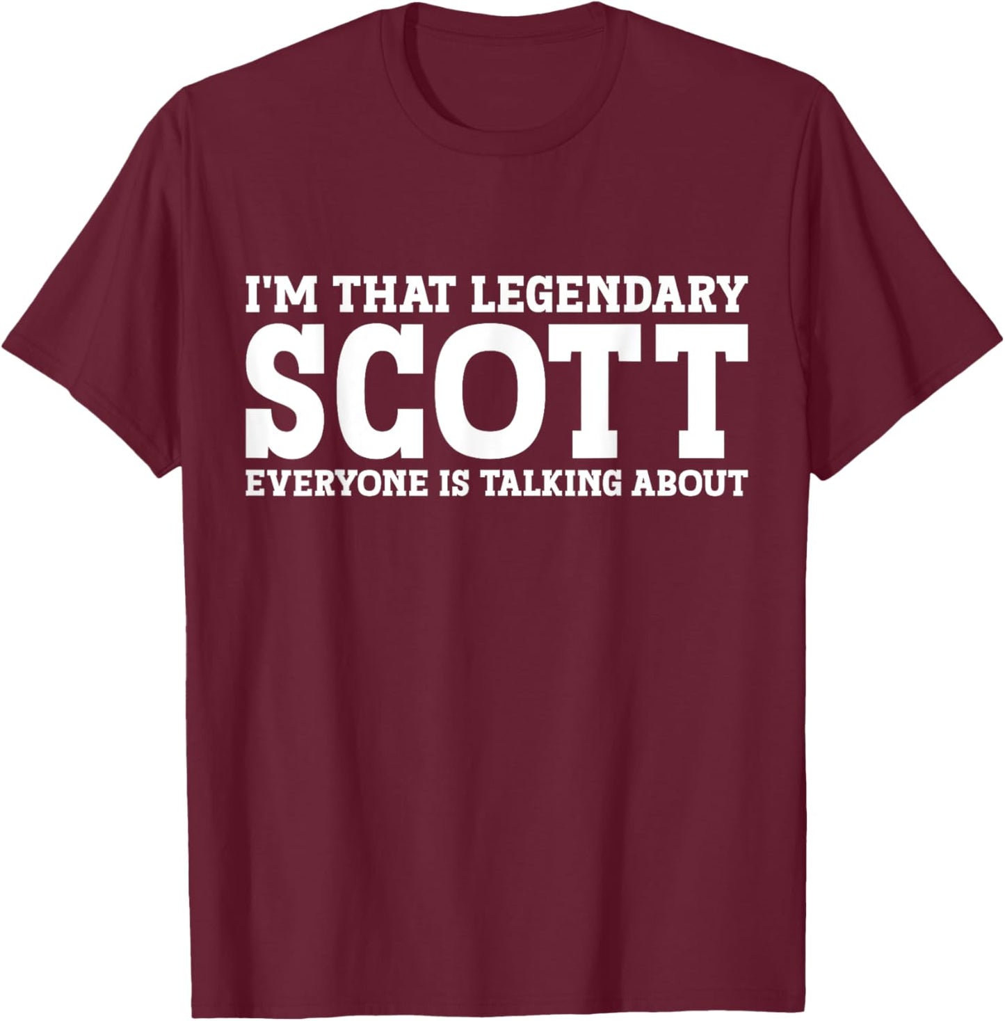 Scott Surname Funny Team Family Last Name Scott T-Shirt - T-Shirt | Maroon