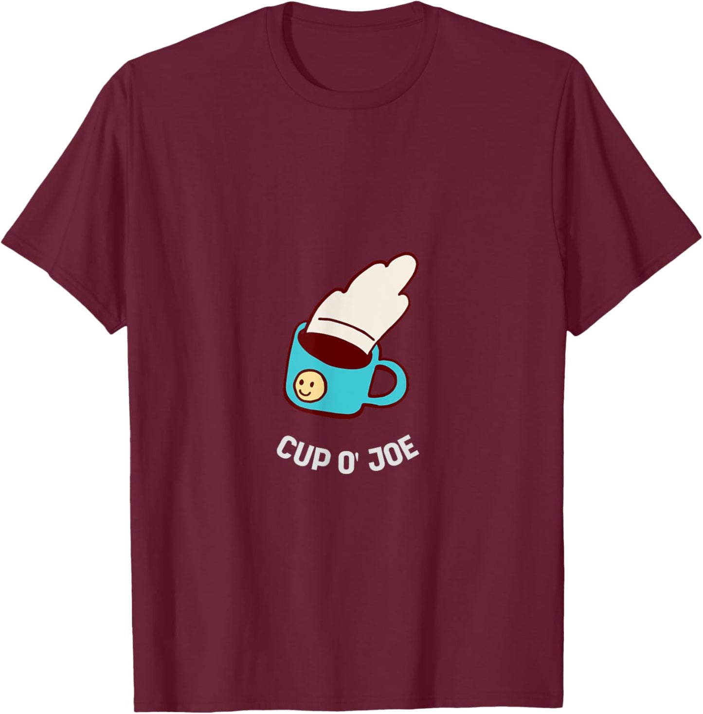 Cup O' JOE Retro Funny Coffee Lover Designs Present T-Shirt - T-Shirt | Maroon
