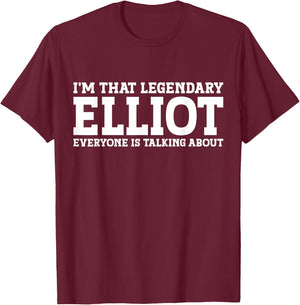 Elliot Surname Funny Team Family Last Name Elliot T-Shirt - T-Shirt | Maroon