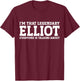 Elliot Surname Funny Team Family Last Name Elliot T-Shirt - T-Shirt | Maroon