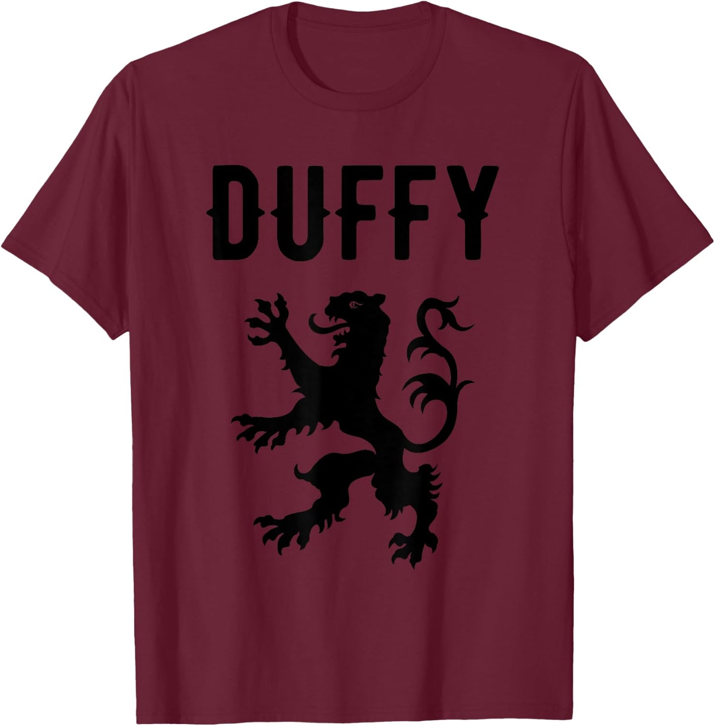 Duffy Clan Scottish Family Name Scotland Heraldry T-Shirt - T-Shirt | Maroon