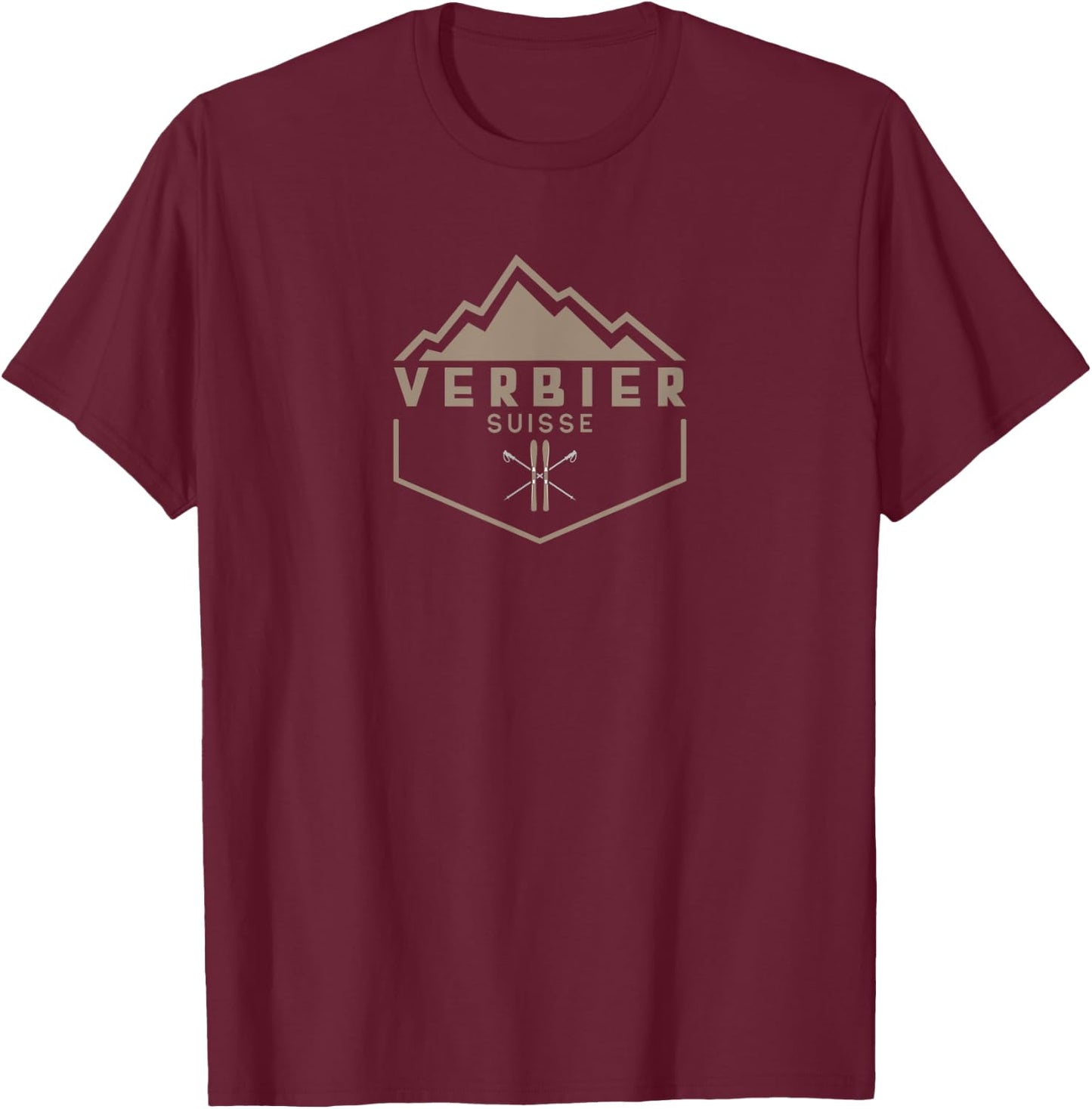 Verbier Suisse T-Shirt - T-Shirt | Maroon