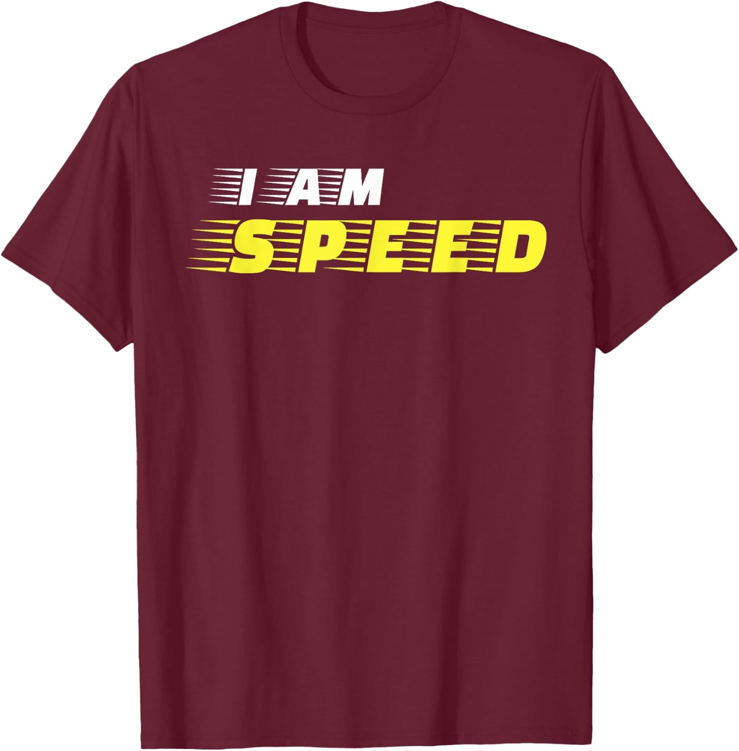 I am Speed Car Racing Fast Person Movie Quote Kids Race T-Shirt - T-Shirt | Maroon
