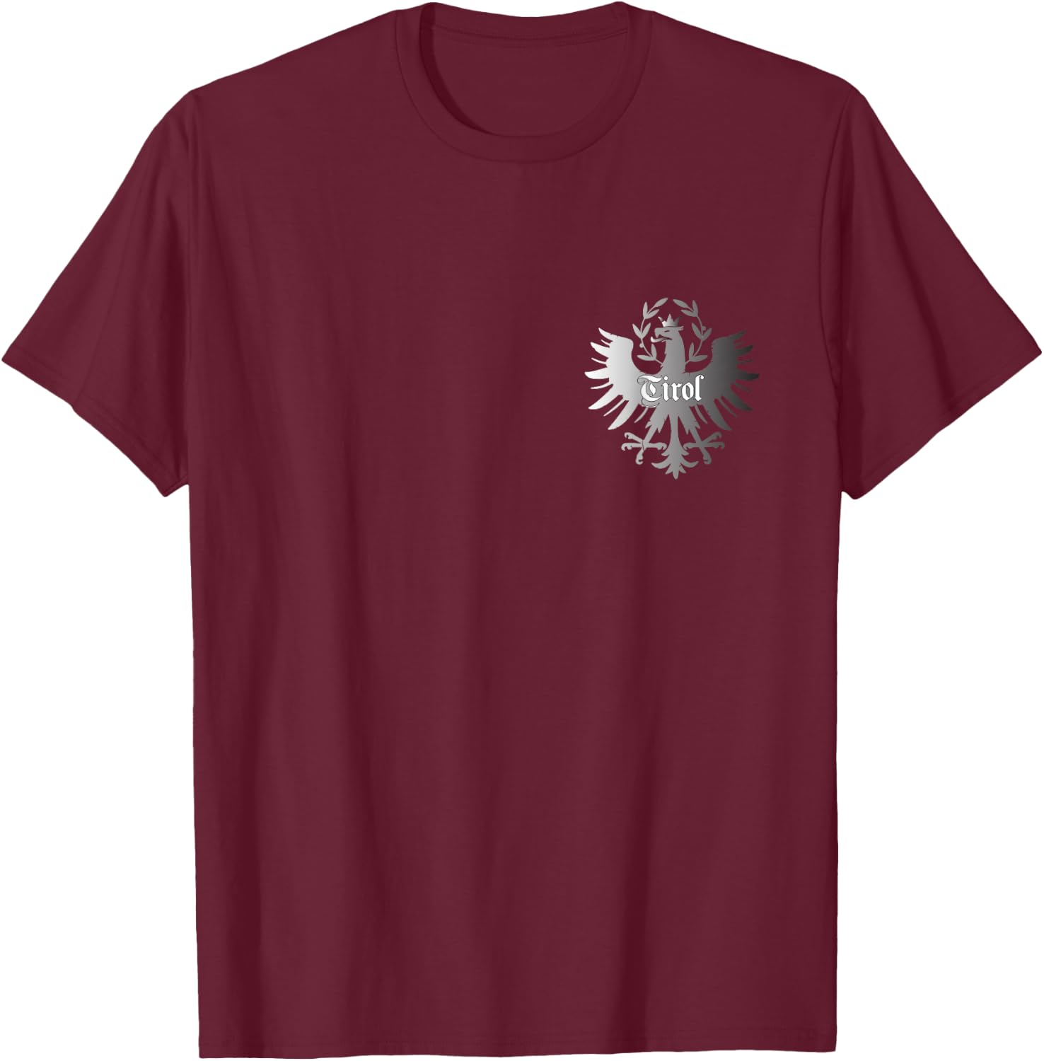 Tyrol with Tyrolean Eagle and Coat of Arms T-Shirt - T-Shirt | Maroon