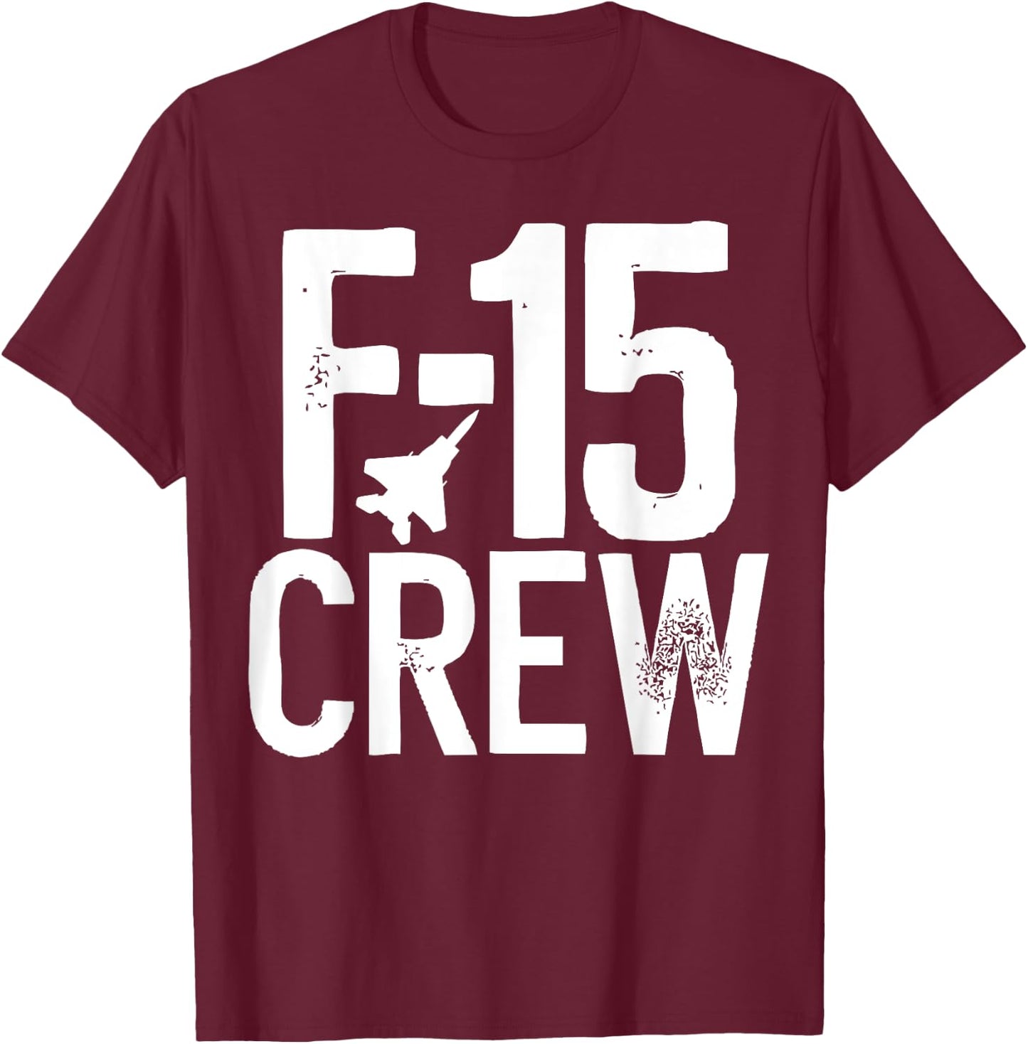 Eagle F-15 silhouette Jet Fighter Crew and Team Fighter jet T-Shirt - T-Shirt | Maroon