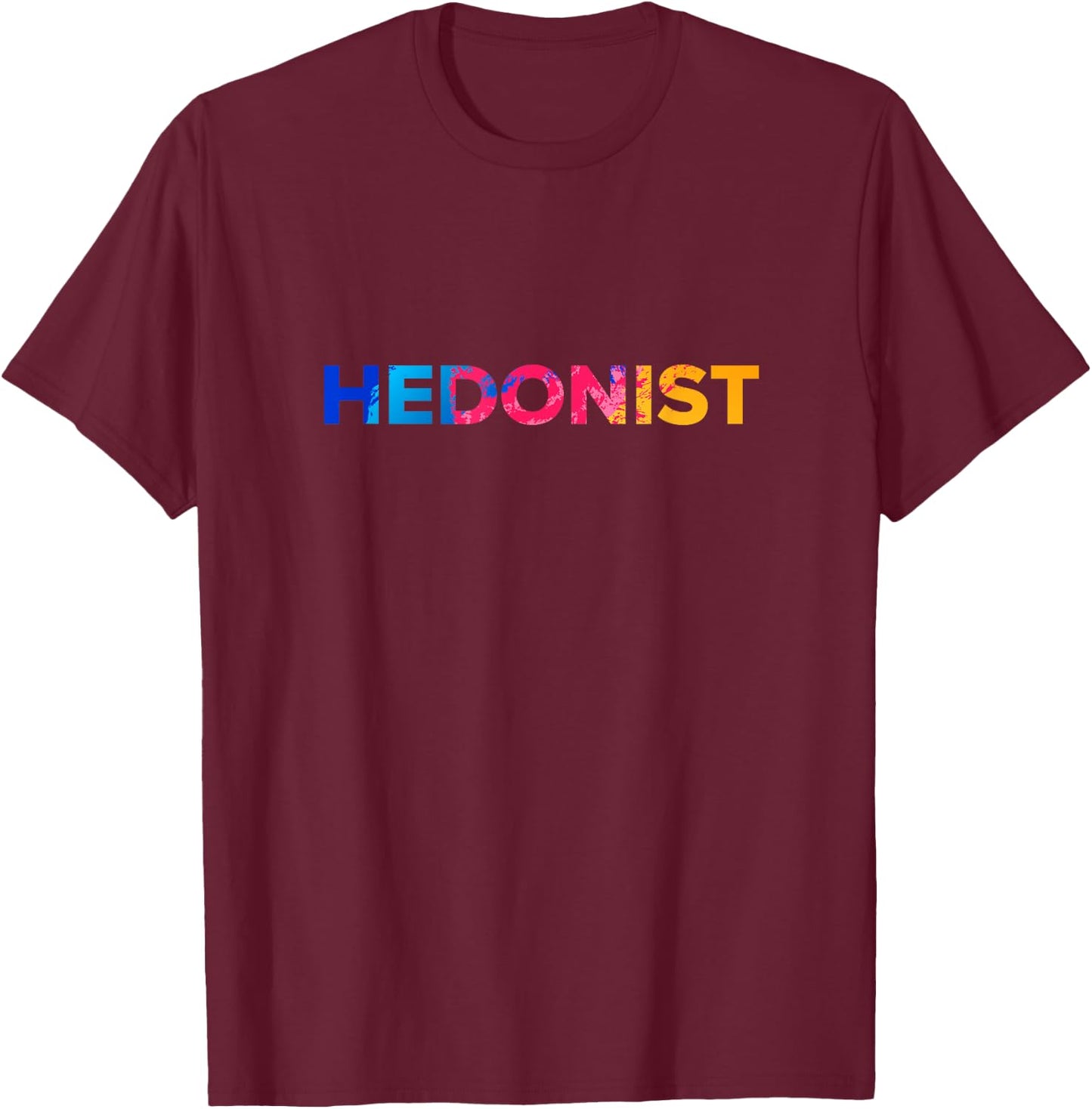 Hedonist Multicolor T-Shirt - T-Shirt | Maroon