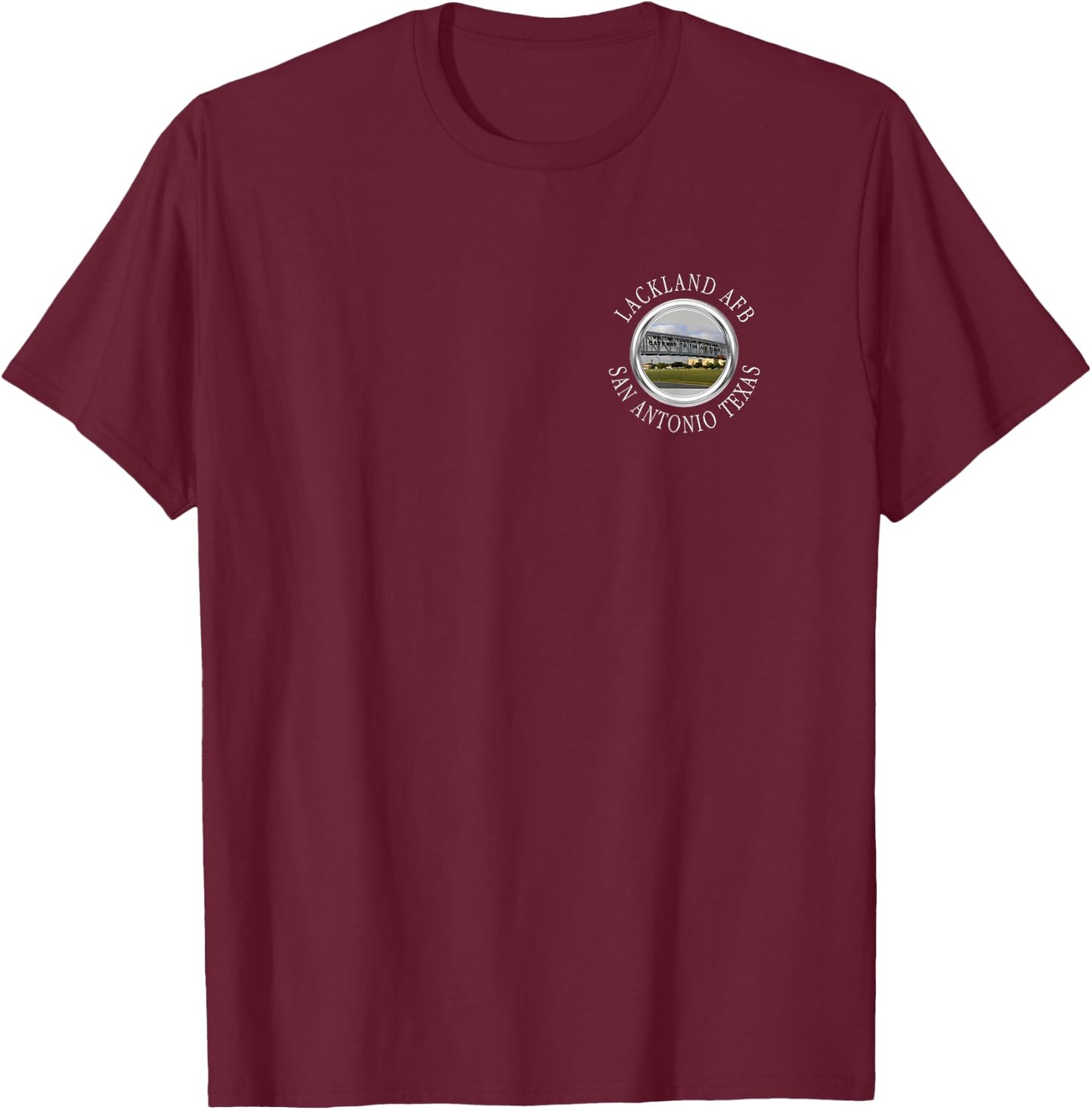 Lackland AFB- Air Force Veteran T-Shirt - T-Shirt | Maroon