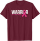 Warrior Breast Cancer Awareness Month Pink Ribbon Fighter T-Shirt - T-Shirt | Maroon