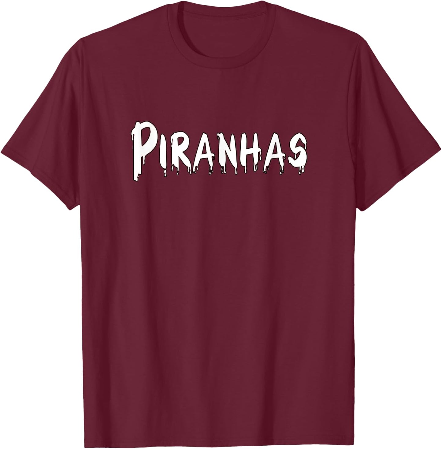 PIRANHAS Swimming Baseball Basketball Football TBall Team T-Shirt - T-Shirt | Maroon