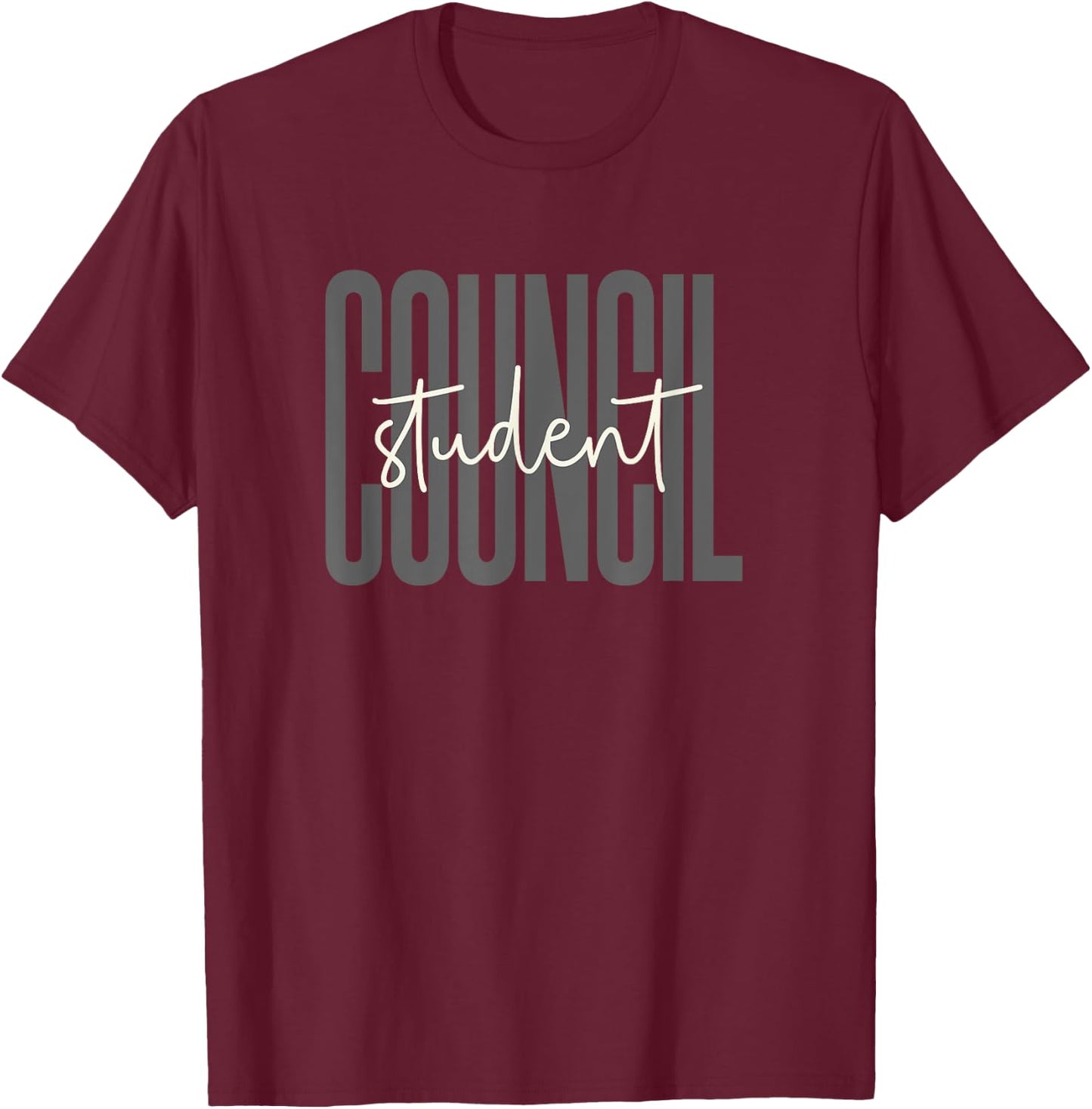 Student Council Groovy World Student Day Men Women Kids T-Shirt - T-Shirt | Maroon