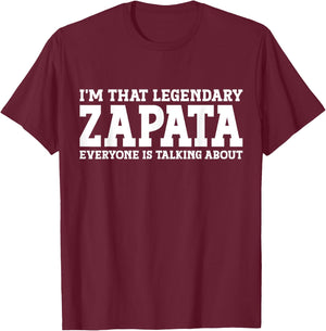 Zapata Surname Funny Team Family Last Name Zapata T-Shirt - T-Shirt | Maroon