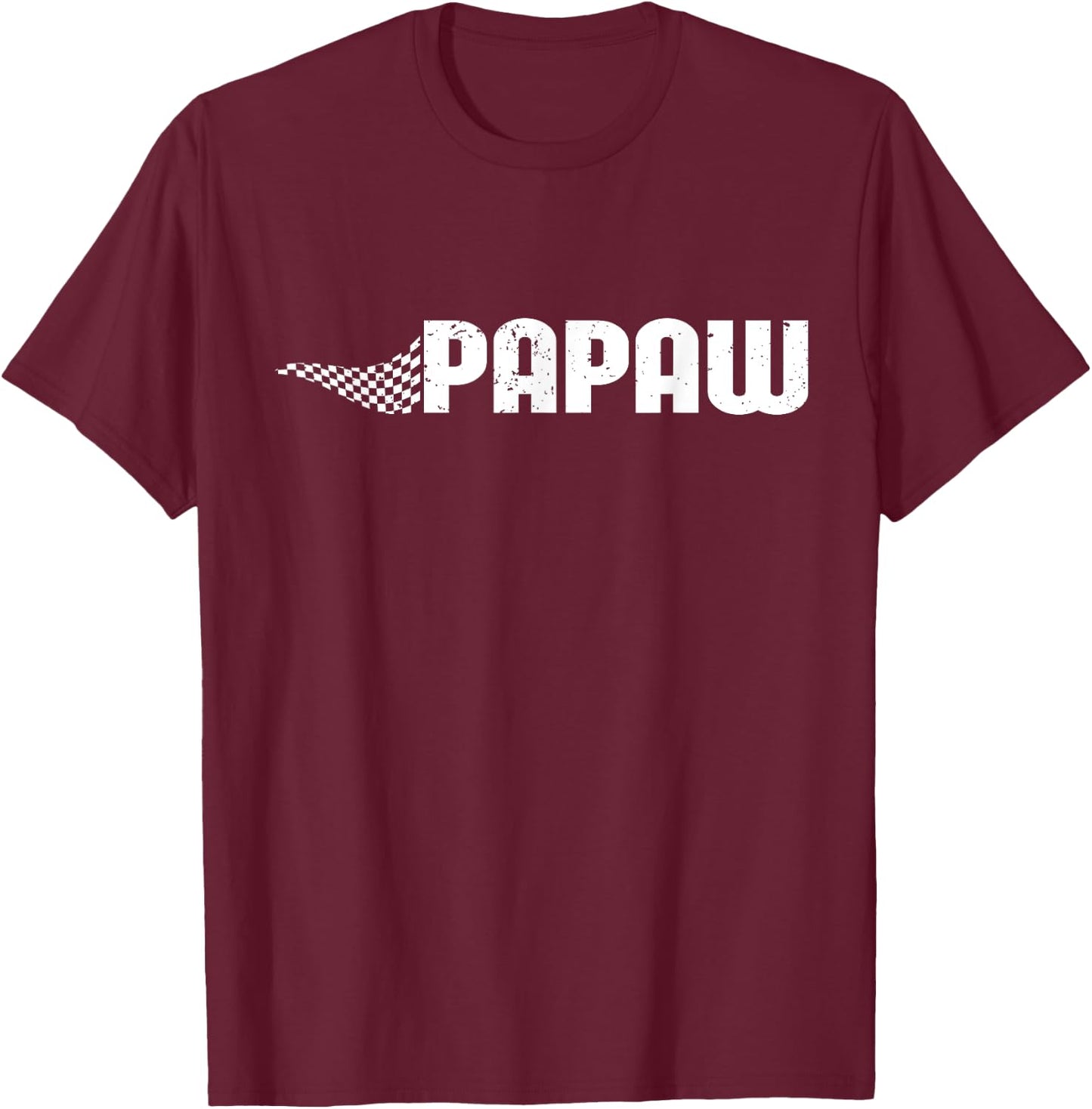 Pit Crew Papaw Racing Car Family Matching Birthday Party T-Shirt - T-Shirt | Maroon