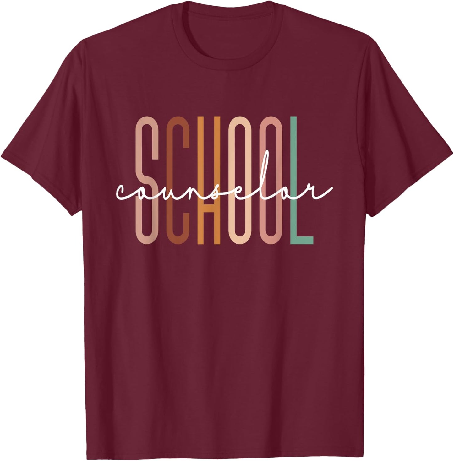 School Counselor Teacher Counseling Office School Guidance Men Women T-Shirt - T-Shirt | Maroon