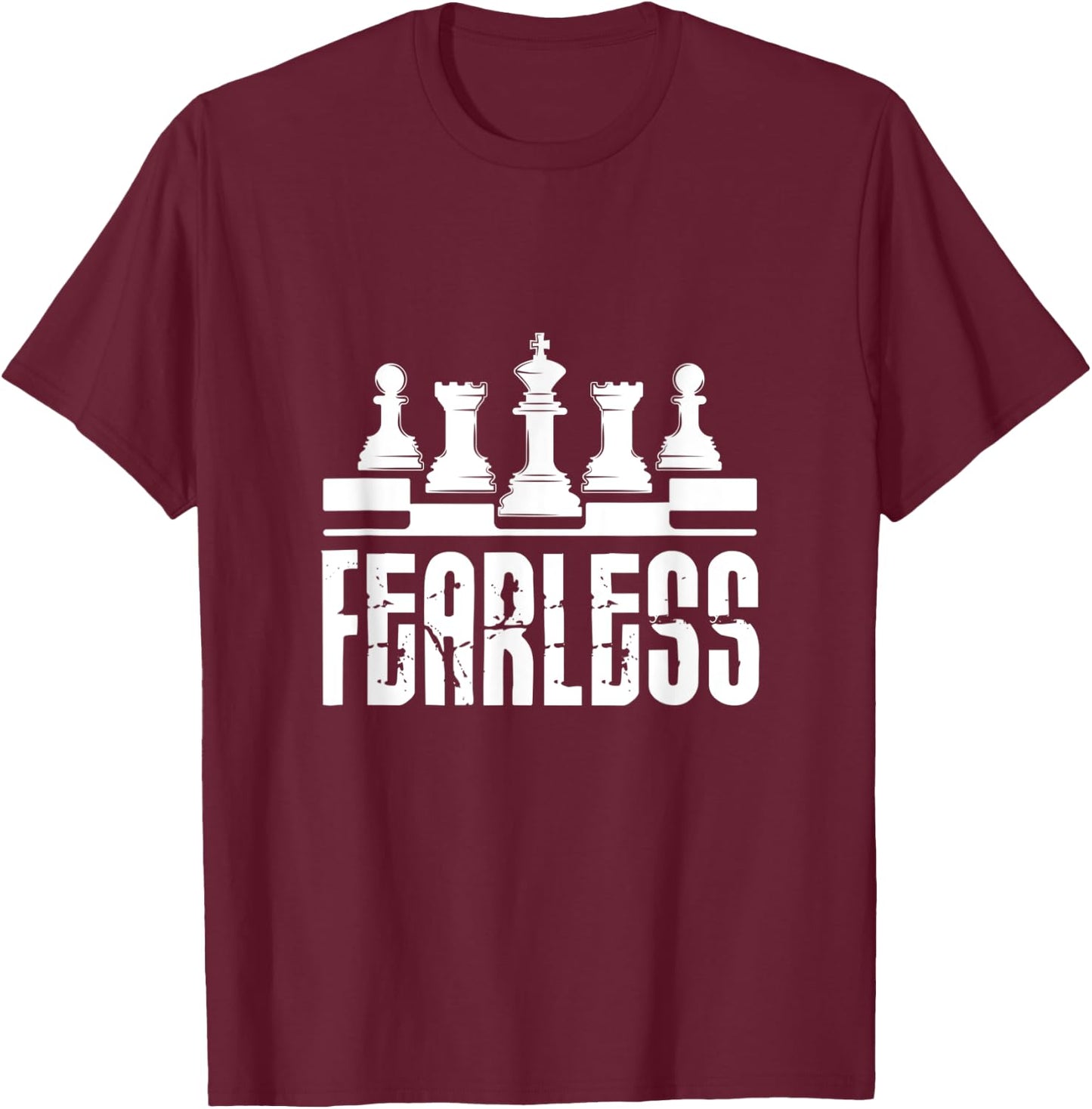 Fearless Chessman Chess Player Master Grandmaster T-Shirt - T-Shirt | Maroon