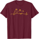 Water Polo Heartbeat Goalie Pulse Athlete Team Sport Lover T-Shirt - T-Shirt | Maroon