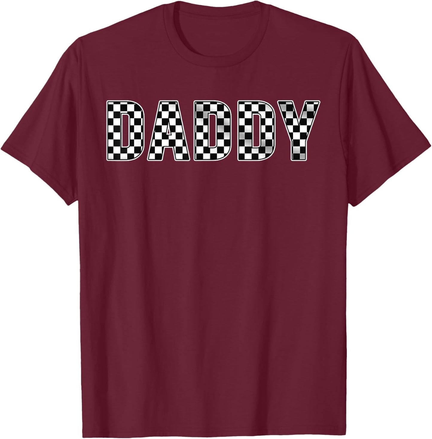 Pit Crew Daddy Racing Car Family Matching Birthday Party T-Shirt - T-Shirt | Maroon