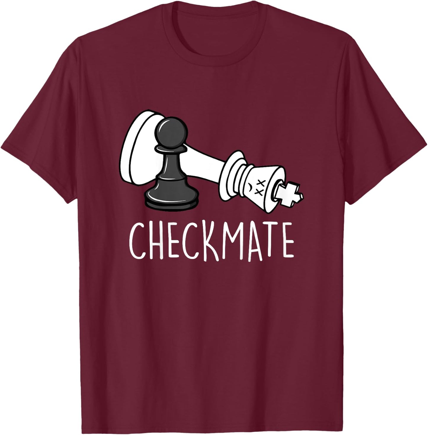 Chess Shirt Checkmate Chess Player King Pawn kids graphic T-Shirt - T-Shirt | Maroon
