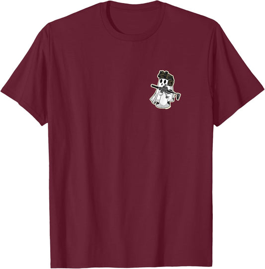 SF Ghost - Spooky Scary Special Forces! Funny military ghost T-Shirt - T-Shirt | Maroon