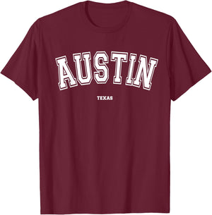Austin Texas T-Shirt - T-Shirt | Maroon