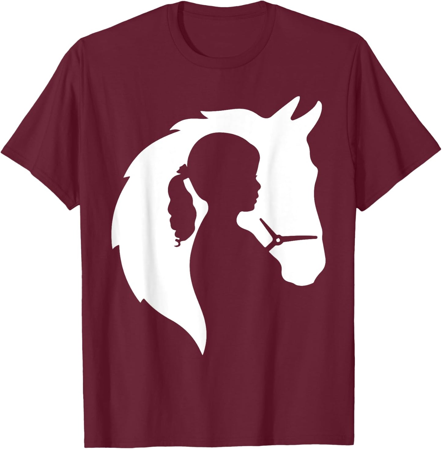 Horse Girl Equestrian Gifts Teenager Kids Horseback Rider T-Shirt - T-Shirt | Maroon