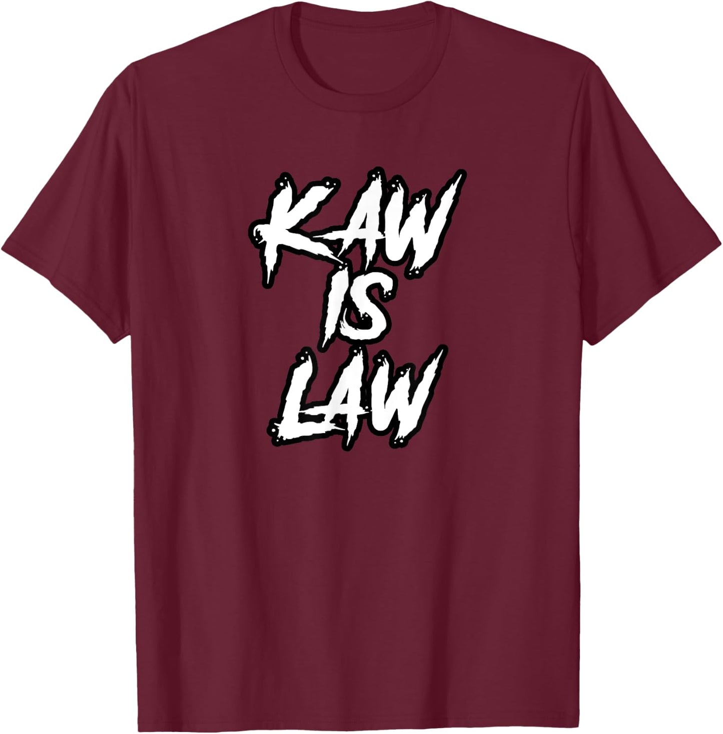 Kaw is Law Battlehawks St. Louis Football Tailgate T-Shirt - T-Shirt | Maroon
